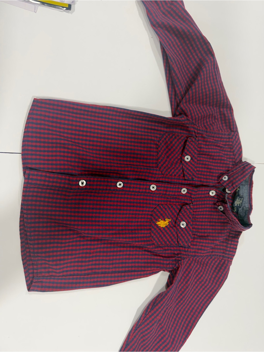 U.S. Polo Assn. Red & Navy Striped Button-Down Shirt